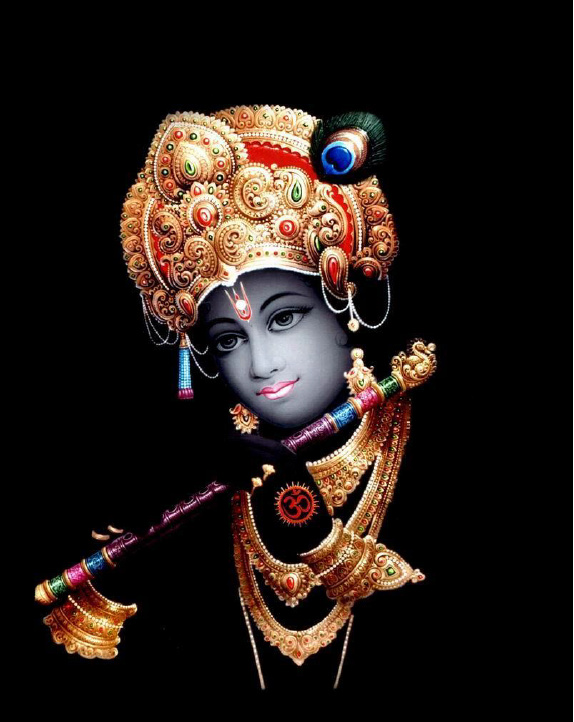 Krishna jouant de la flûte